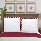 400TC U Shape Applique Embroidery Cotton Euro Sham