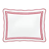 Monogram 400TC Wavy Embroidery & Border Cotton Sateen Solid Pillow Sham