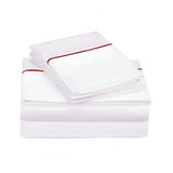 400TC Single Embroidery Sateen Solid Cotton Sheet Set