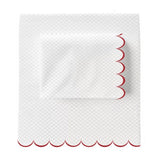 Allena 400TC Cotton Scallop Embroidery Sateen Microcheck Sheet Set