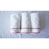 Scalloped & Border Embroidered Bath Towels (Set of 2)
