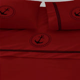 400TC Cotton Anchor Embroidery Boating Sheet Set
