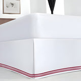 400TC Cotton Sateen Classic Embroidery Tailored Bed Skirt