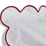 400TC Cotton Scallop Embroidery Sateen Solid Duvet Cover Set