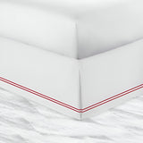 400TC Sateen Solid Cotton Double Embroidered Tailored Bed Skirt