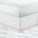 400TC Sateen Solid Cotton Single Embroidered Border Tailored Bed Skirt