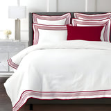 Smart Border 400TC Cotton Embroidery Sateen Solid Duvet Cover Set