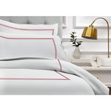400TC Cotton Double Embroidery Sateen Microcheck Duvet Cover Set