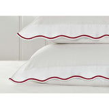 400TC Cotton Scallop Embroidery Sateen Microcheck Duvet Cover Set