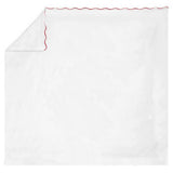 400TC Cotton Scallop Embroidery Sateen Solid Sheet Set