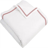 400TC Cotton Triple Edge Embroidery Sateen Solid Duvet Cover Set