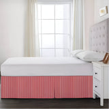 Detachable Wrap Around Polyester Ticking Stripe Tailored Bed Skirt