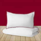 400TC Embroidery Cotton Sateen Solid Duvet Cover Set