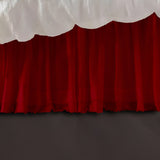 400TC Sateen Solid Cotton Fringe Ruffle Bed Skirt