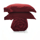 400TC Sateen Solid Cotton Round Duvet Cover Set