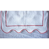 Scalloped & Border Embroidered Bath Towels (Set of 2)