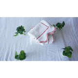 Scalloped & Border Embroidered Bath Towels (Set of 2)
