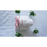 Scalloped & Border Embroidered Bath Towels (Set of 2)