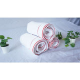 Scalloped & Border Embroidered Bath Towels (Set of 2)