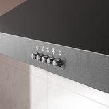 CIARRA 24 Inch Black Wall Mount Range Hood 450CFM Vent Hood Pyramid with Black Stove Hood Painting CAB60206P-OW