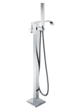 Angel 2-Handle Claw Foot Tub Faucet with Hand Shower in Polished Chrome