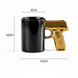 Novelty Gun Handle Ceramic Coffee Mug 350ml