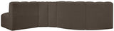 Arc - Boucle Fabric 5 Piece Modular Sofa