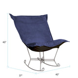 Scroll Puff Rocker Bella Royal Titanium Frame