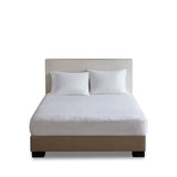 Cotton Percale Quilted Mattress Pad, White