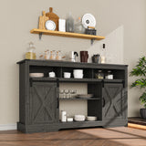 65-inch Farmhouse Tv Stand with Barn Doors – Rustic Console