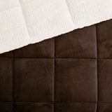 Plush To Sherpa Winter Comforter Set, Brown