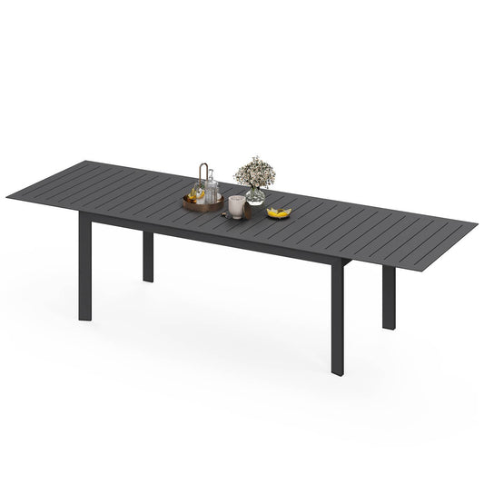 Aluminum Expandable Patio Dining Table, 82"-121"