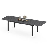 Aluminum Expandable Patio Dining Table, 82"-121"
