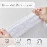 500GSM Turkish Cotton Quick Dry Plush Towel Set, White