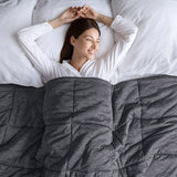 Oversized Jersey Knit Down Alternative Comforter, Black