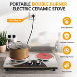 1800W Dual Burner Portable Electric Ceramic Stove