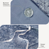 Crushed Velvet 4-Piece Comforter or Duvet Cover Set, Blue