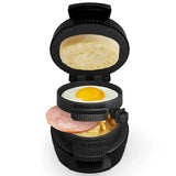 Wholesale Mini Burger Press Maker with Egg Cooker Ring, Black Breakfas