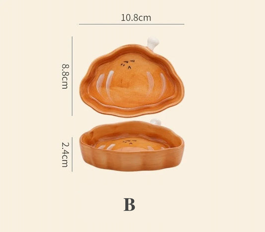Ceramic Bread Shape Plate Creative Food Dish