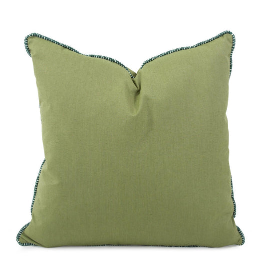 24 x 24 Outdoor Pillow with Dec Cord- Seascape Moss- Poly Insert