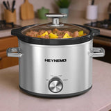 2 Qt Small Slow Cooker, 3 Adjustable Temp, Ceramic Pot