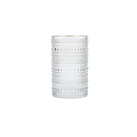 Jupiter Clear Gold Rimmed Iced Beverage 13oz