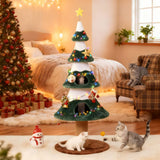 Christmas Tree Cat Tower For Cats, Multi-Level Cat Tree