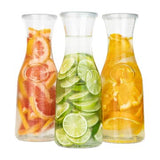 Kook Glass Carafe Pitchers with Lids for Drinks