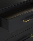 Verona Black Three-Drawer Chest