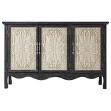 Sideboard Buffet Cabinet with 3 Carved Doors and Shelves