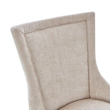 [Set of 2] All-Over Welting Dining Chair, Cream *