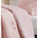 Floral Reversible Tufted Chenille Duvet Cover Set