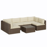 7-Piece Modular Outdoor Sectional Wicker Patio Furniture Set