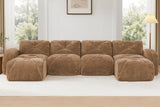 MYLO 140" 4-Seater Sofa with 2 Ottomans